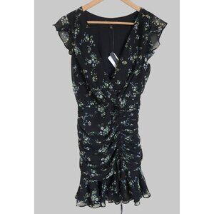 NWT Banana Republic Floral Ruched Dress Size 4 Bloomcore Cottagecore Sustainable
